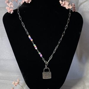 Collier tout couleur en argent